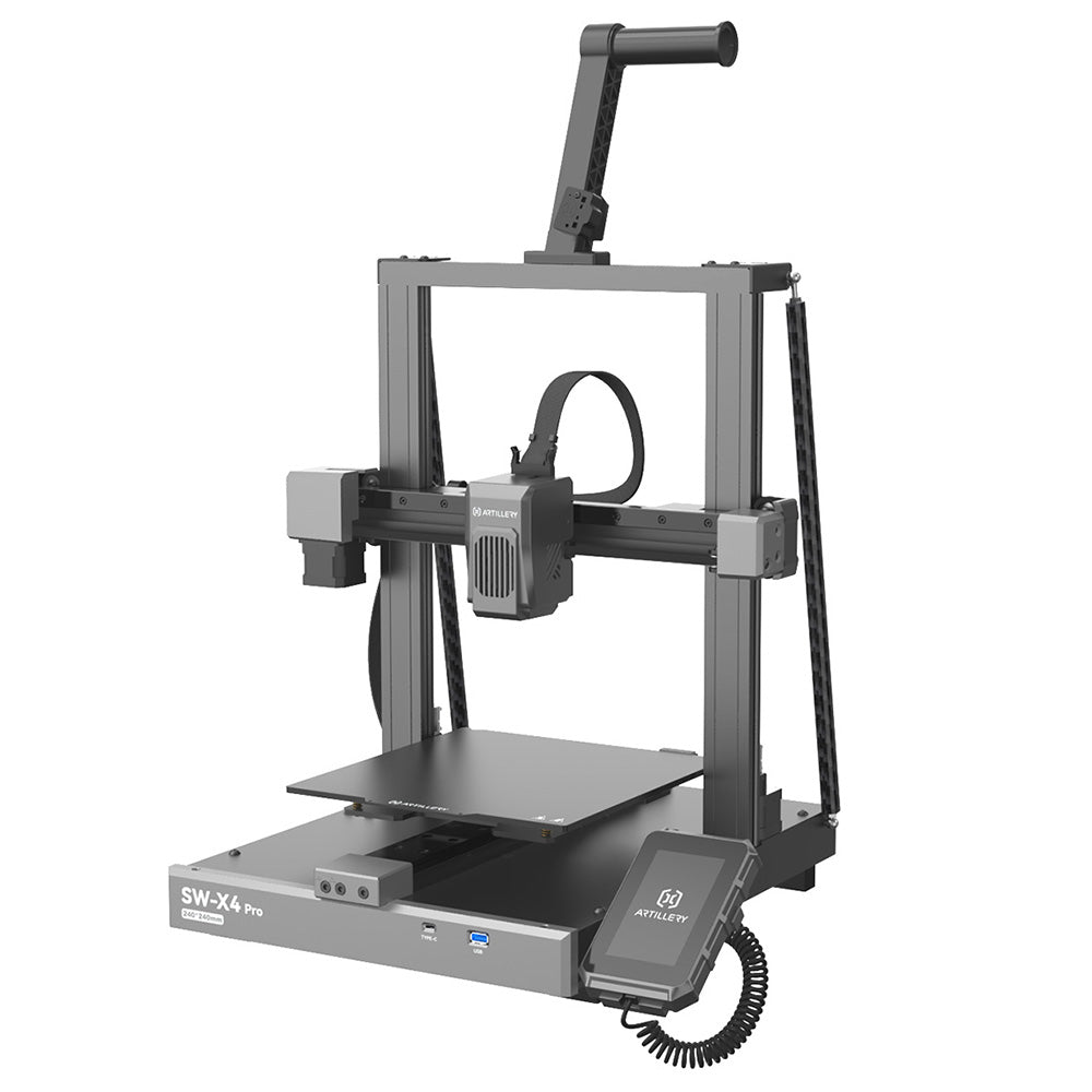 Artillery Sidewinder X4 Pro S1 3D Printer, 240*240*260mm, 500mm/s Printing Speed, X Y-axis Linear Rail, Direct Drive Extruder, 81 Points Auto Levelling, Double Pull Rod, Auto Cleaning Nozzle