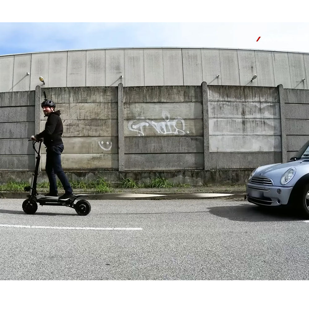 BOYUEDA S3-11 Electric Scooter, 3000W*2 Motor 85km/h Max Speed, 2280Wh Battery up to 120km Range, 11-inch Sawtooth Vaccum Off-road Tire, Dual Hydraulic Disc Brakes, Hydraulic damping, 45° Climbing LCD Display All-round Lighting and turn signal