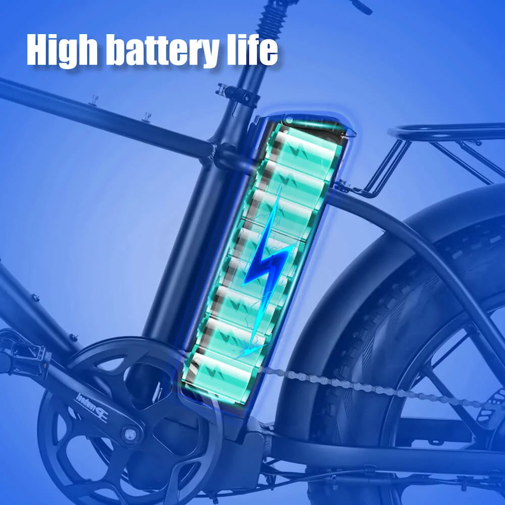 CMACEWHEEL T20 Electric Bike 20*4.0 inch CST Fat Tire 750W Motor 45km/h Max Speed 48V 17Ah Battery - Black