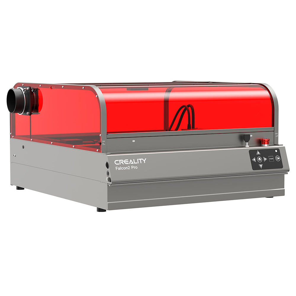 Creality Falcon2 Pro 40W Laser Engraver Cutter,  FDA Class1 Safety Certification, Smoke Exhaust, Integrated Air Assist, Built-in Camera, Fence Type Protection Strip, Fire / Airflow / Lens Monitoring, 400*415mm