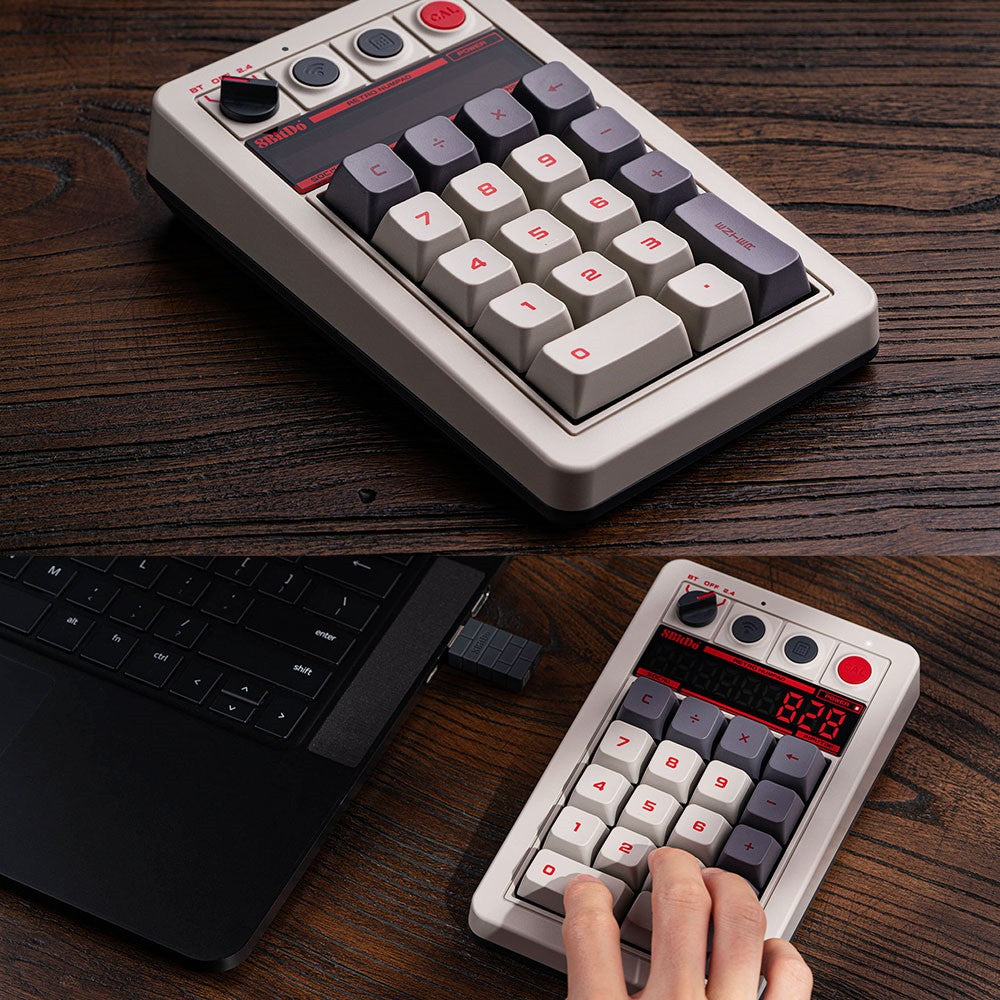 8BitDo Retro18 Mechanical Numpad - Light Grey