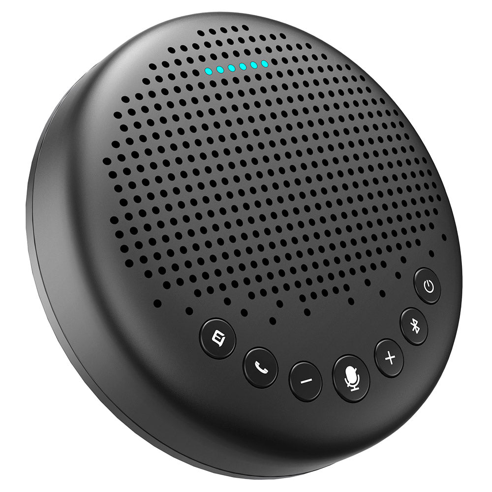 eMeet Luna Lite Portable Bluetooth Conference Speaker with Microphones, Voice AI Noise Cancelling, USB / Bluetooth / Wireless Adapter / AUX Connection, Daisy Chain, 360° Voice Pickup