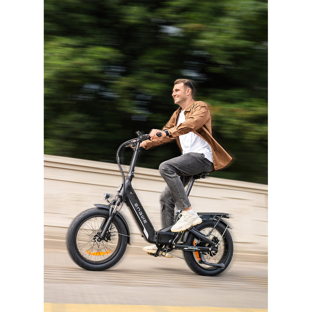 ENGWE L20 3.0 Pro Electric Bike, 250W Motor, 48V 15Ah Battery, 20x3.0 inch Tire, 160km Max Range, Hydraulic Brake, Full Suspension,
Shimano 7-speed - Golden
