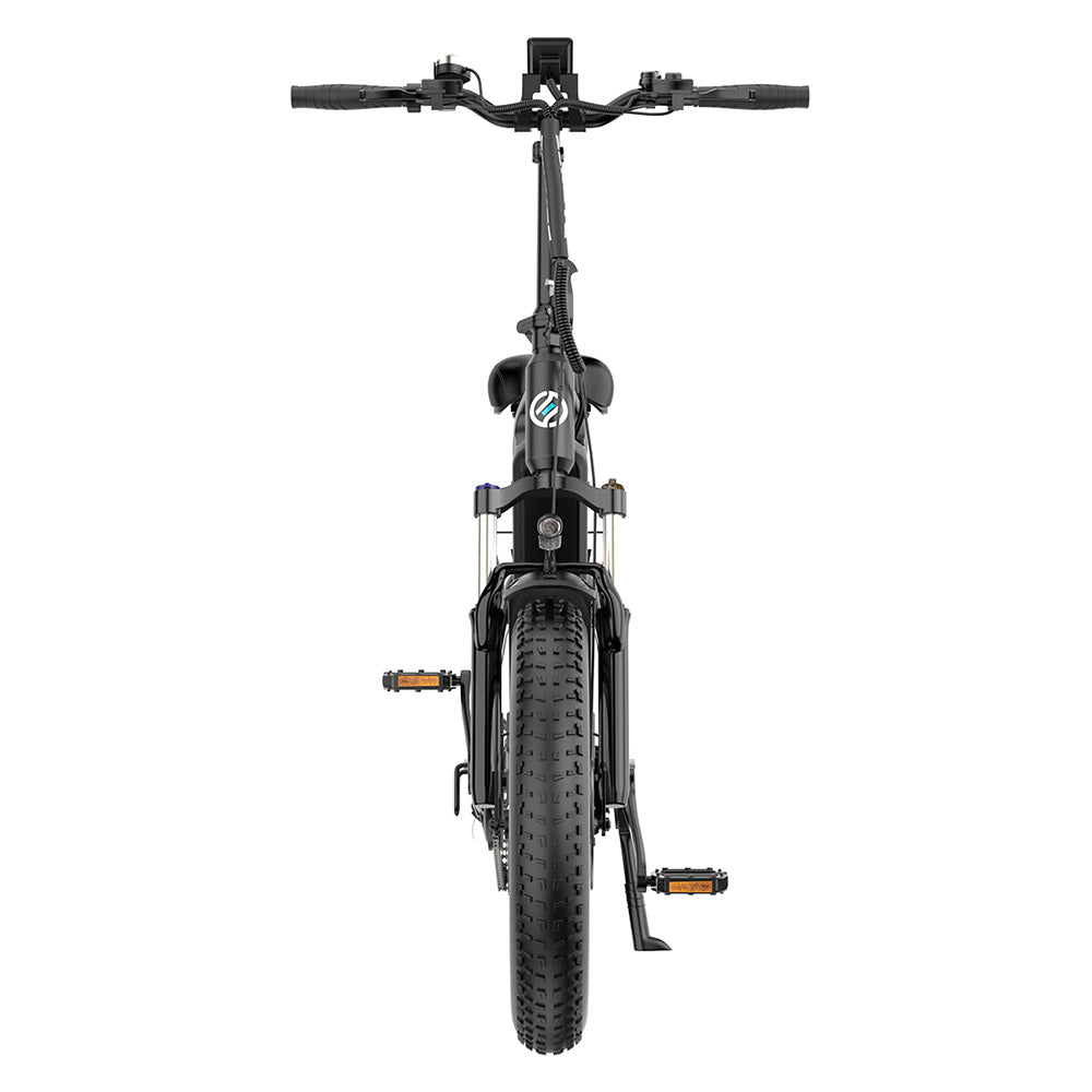 ESKUTE Star Folding Electric Bike 20*4.0 inch Fat Tire 250W Motor 25KM/H Max Speed 36V 25Ah Battery 100km Range Shimano 7-Speed Gear Hydraulic Disc Brakes - Black