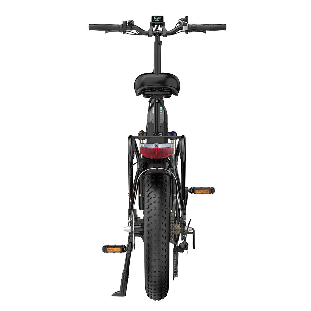 ESKUTE Star Folding Electric Bike 20*4.0 inch Fat Tire 250W Motor 25KM/H Max Speed 36V 25Ah Battery 100km Range Shimano 7-Speed Gear Hydraulic Disc Brakes - Black