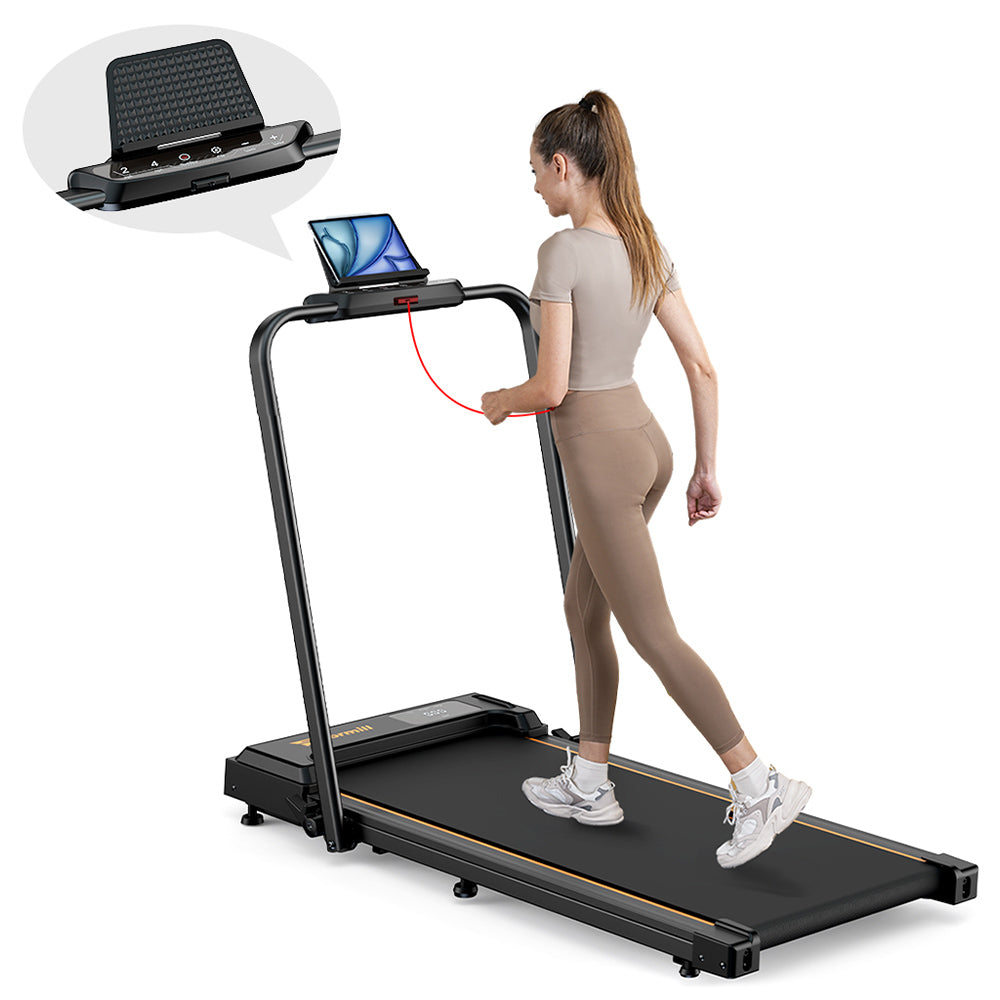 Formill FT-51 2-in-1 Walking Pad Treadmill, 2.5 HP Motor, Folding Treadmill up to 10 km/h, with LED Display and Remote Control, MAX 120KG, Ideal treadmill for Home and Office