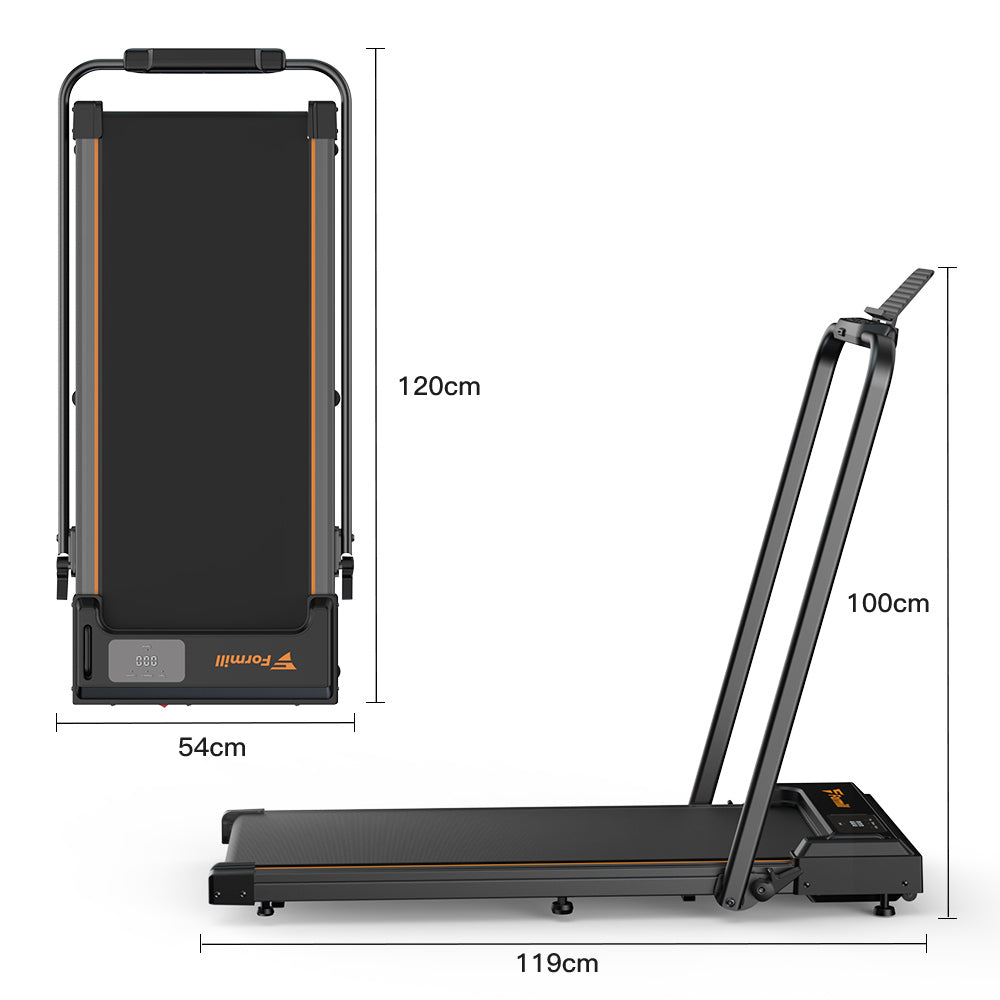 Formill FT-51 2-in-1 Walking Pad Treadmill, 2.5 HP Motor, Folding Treadmill up to 10 km/h, with LED Display and Remote Control, MAX 120KG, Ideal treadmill for Home and Office