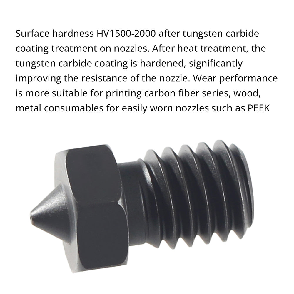 FYSETC E3D V6 0.3mm Tungsten Carbide Nozzle for VORON2.4/Trident/MK3S 3D Printer