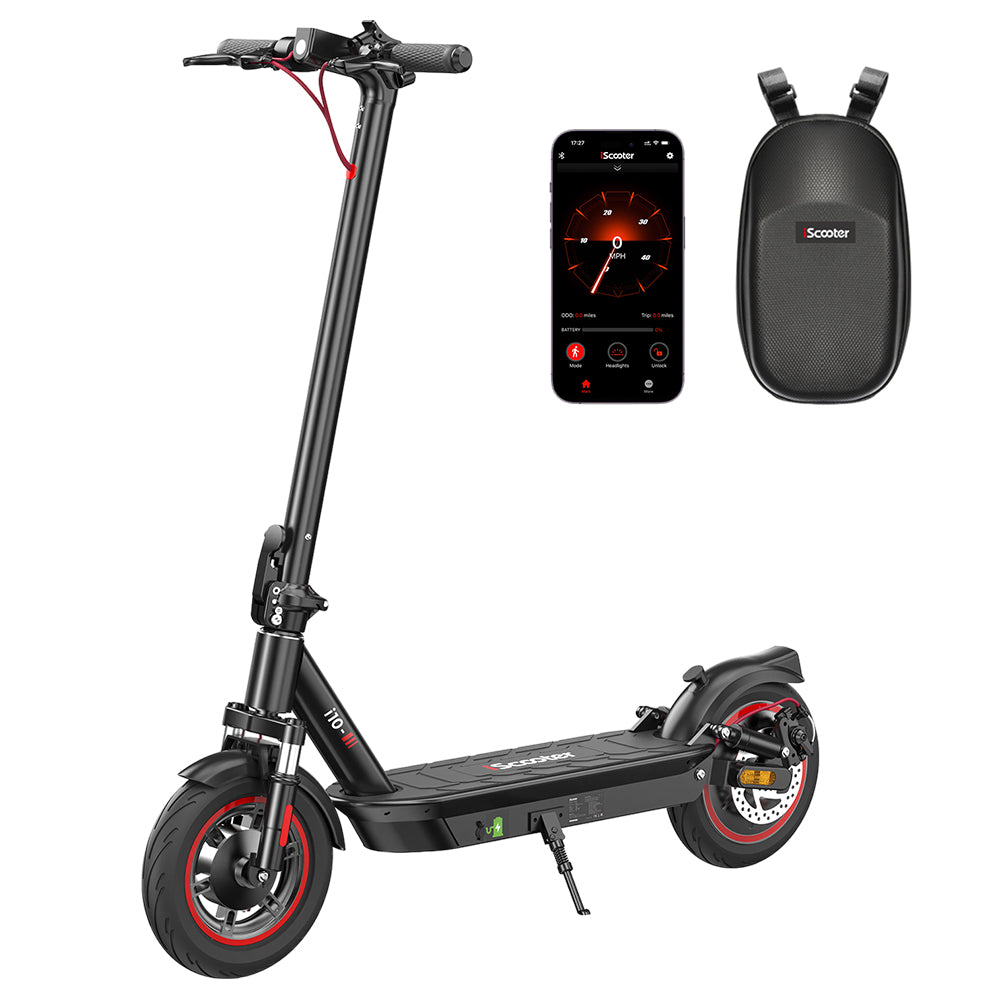 iScooter i10 Electric Scooter, 650W Motor, 36V 15Ah, 10-inch Pneumatic Tire, 40km/h Max Speed, 45km Max Range, Front and Rear Suspension, Electronic Brake & Disc Brake