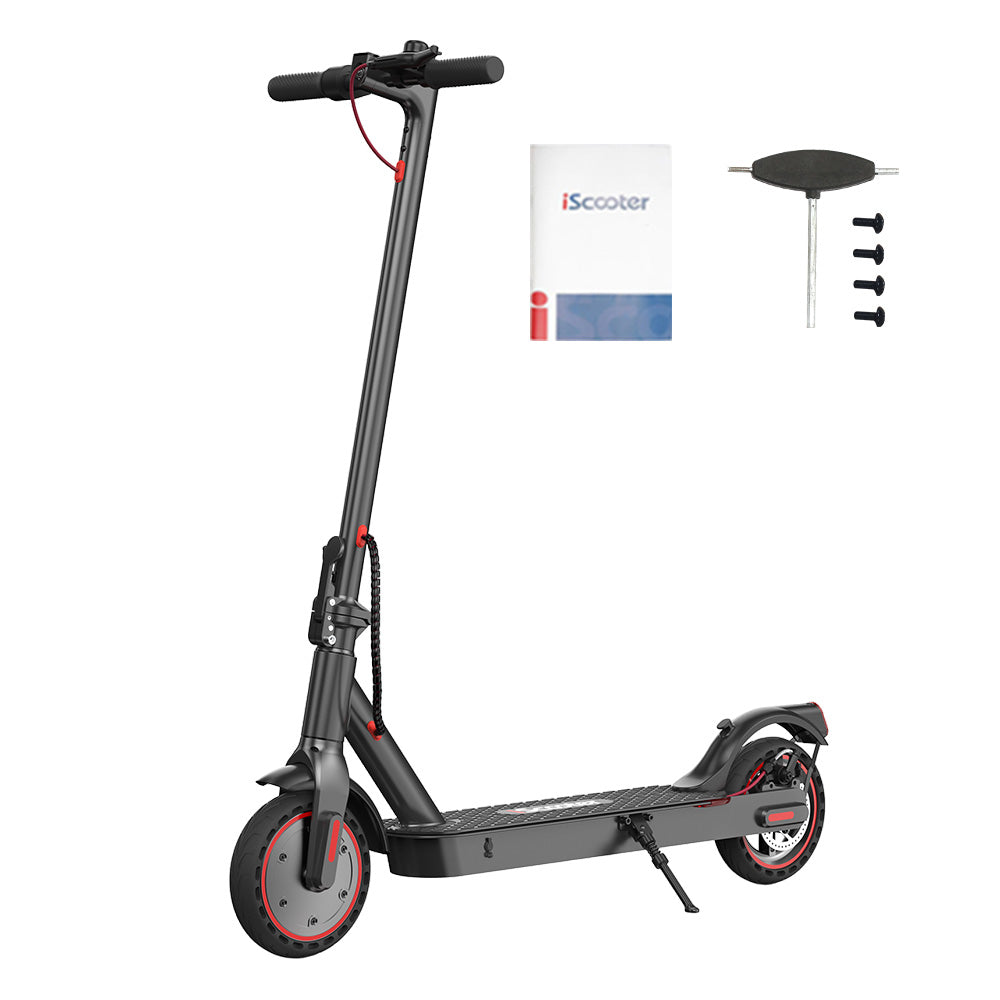 iScooter i9 Folding Electric Scooter 8.5 Inch Honeycomb Tire 350W Motor 7.5Ah Battery 30km/h Max Speed APP IP54 Waterproof - Black