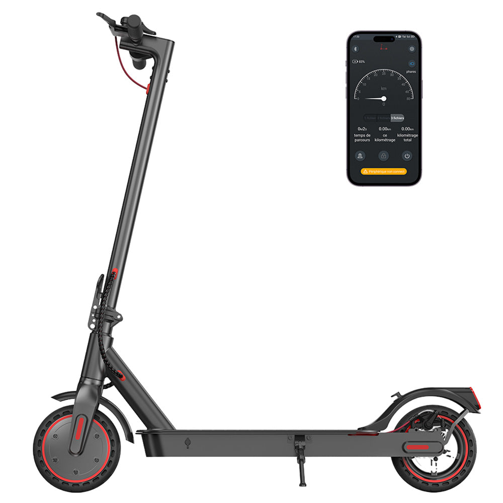 iScooter i9 Folding Electric Scooter 8.5 Inch Honeycomb Tire 350W Motor 7.5Ah Battery 30km/h Max Speed APP IP54 Waterproof - Black