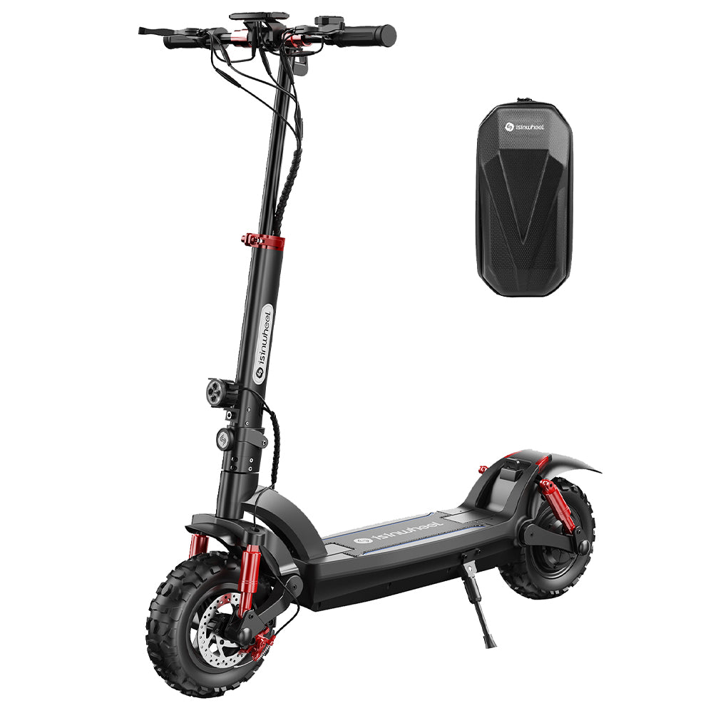 isinwheel GT2 Off-road Electric Scooter, 800W Motor, 48V 15Ah Battery, 11-inch Pneumatic Tires, 45km/h Max Speed, 45km Max Range, Disc Brake, Quadruple Shock Absorber - Black