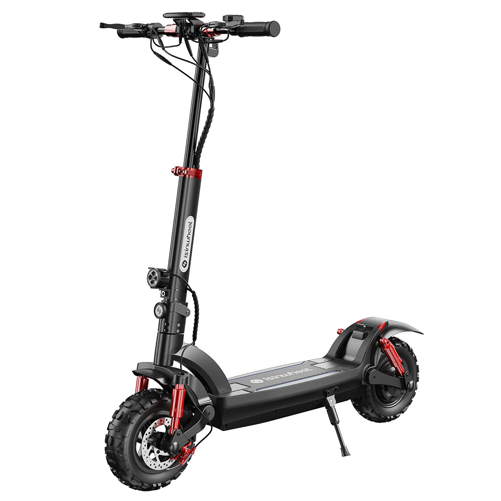 isinwheel GT2 Off-road Electric Scooter, 800W Motor, 48V 15Ah Battery, 11-inch Pneumatic Tires, 45km/h Max Speed, 45km Max Range, Disc Brake, Quadruple Shock Absorber - Black