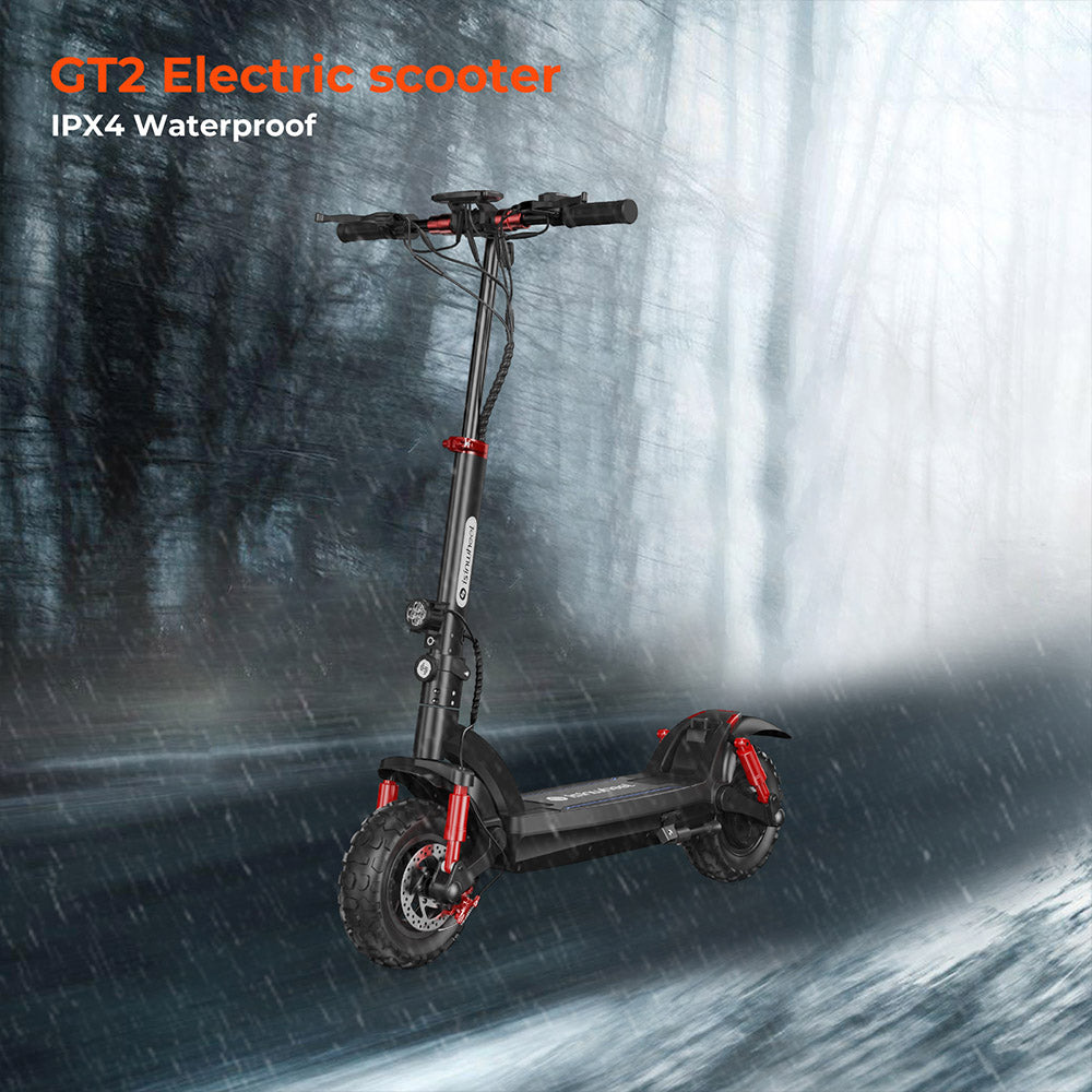 isinwheel GT2 Off-road Electric Scooter, 800W Motor, 48V 15Ah Battery, 11-inch Pneumatic Tires, 45km/h Max Speed, 45km Max Range, Disc Brake, Quadruple Shock Absorber - Black