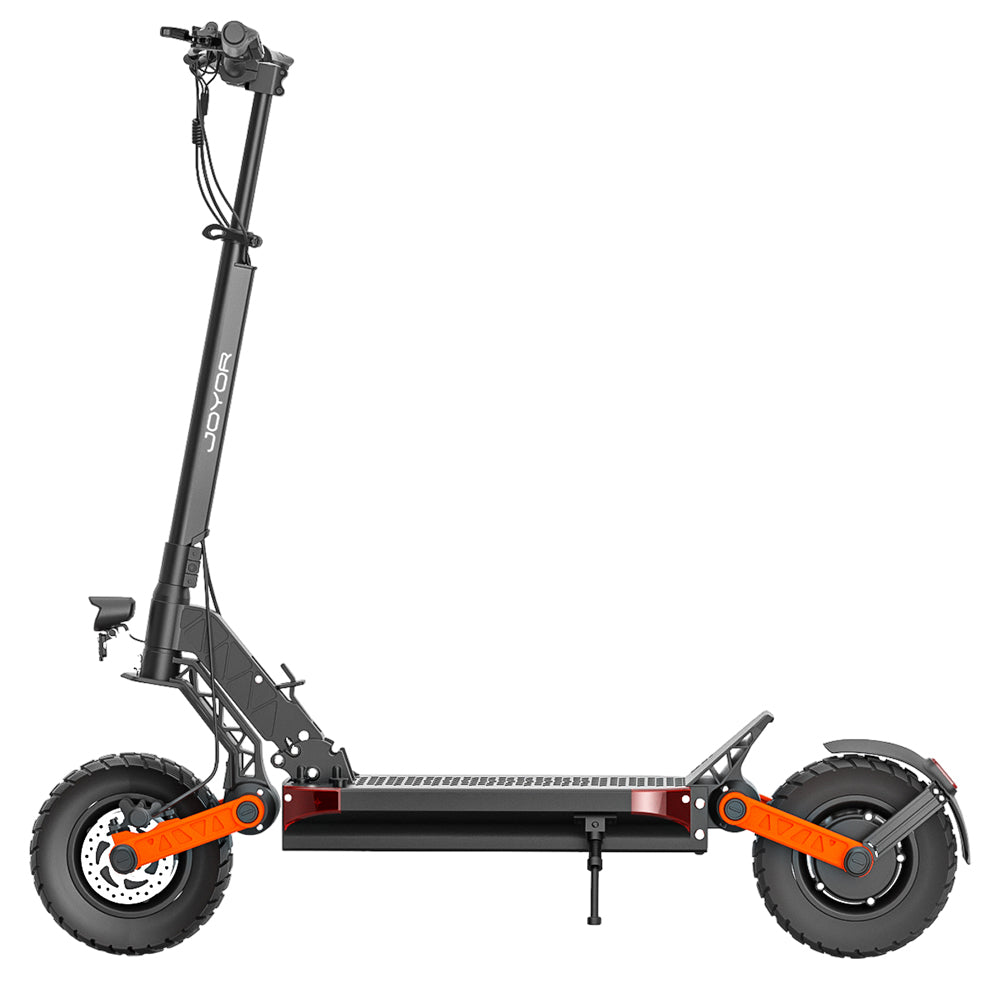 JOYOR S10-Z Electric Scooter 10 Inch Off-road Tires 60V 18Ah Battery 1000W*2 Dual Motor 70-85KM Range 120KG Load Double Hydraulic Disc Brakes Shock absorber Turn signal Smart LED Display update from S10-S - Black