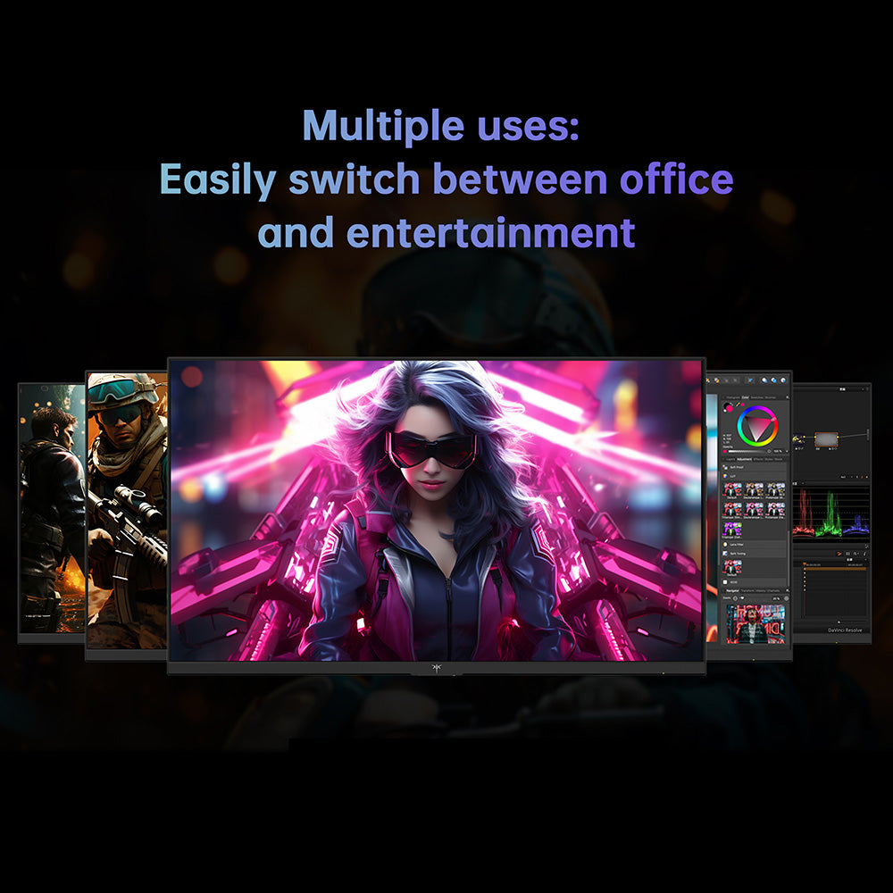 KTC H27V13 27-inch Gaming Monitor, 1920x1080 FHD 16:9 VA Panel, 100Hz Refresh Rate, 4000:1 Contrast Ratio, 106% sRGB HDR10 8ms Response Time, Low Blue Light, FreeSync & G-Sync Compatible, HDMI VGA Audio Out, VESA Wall Mount Tilt Adjustment Displayer