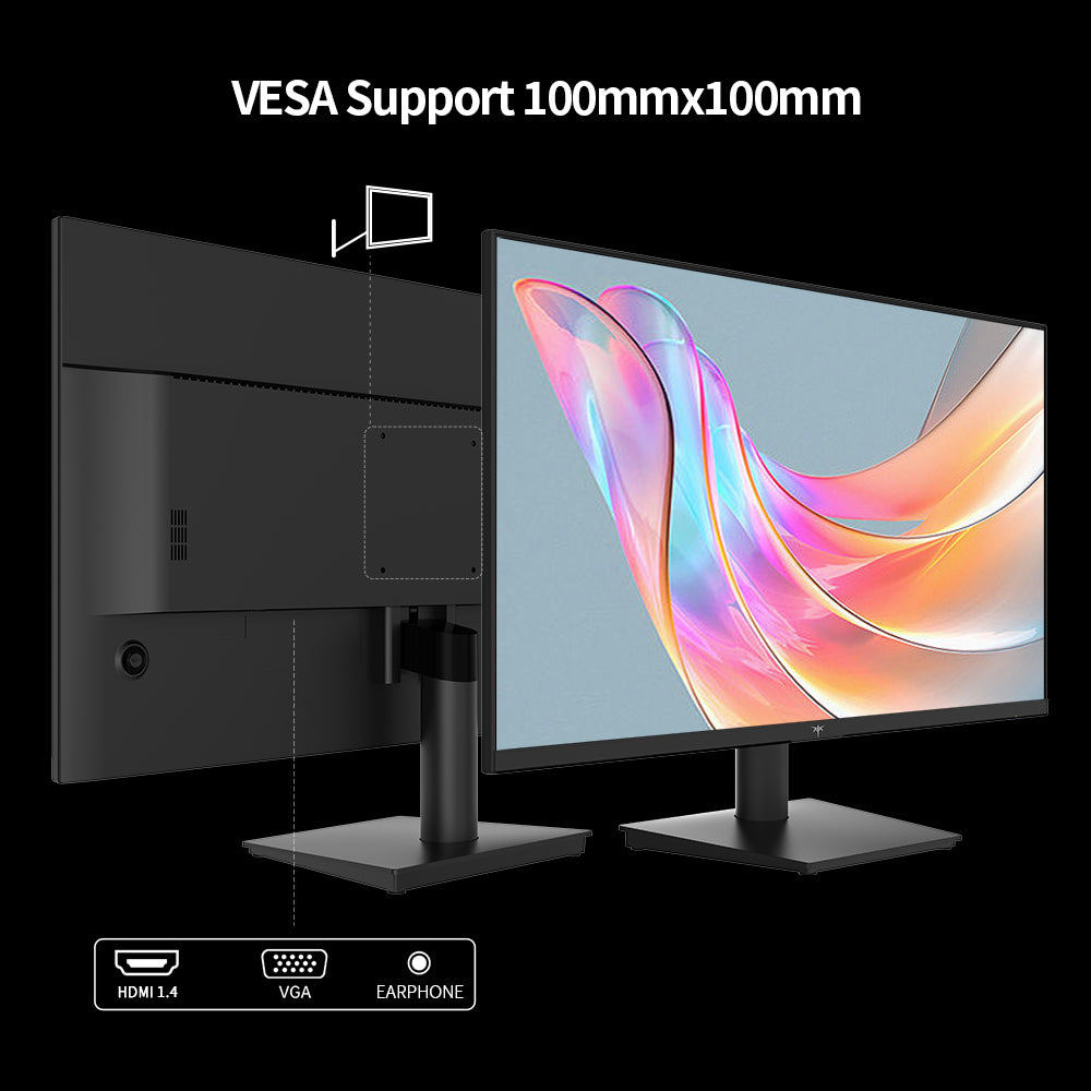 KTC H27V13 27-inch Gaming Monitor, 1920x1080 FHD 16:9 VA Panel, 100Hz Refresh Rate, 4000:1 Contrast Ratio, 106% sRGB HDR10 8ms Response Time, Low Blue Light, FreeSync & G-Sync Compatible, HDMI VGA Audio Out, VESA Wall Mount Tilt Adjustment Displayer