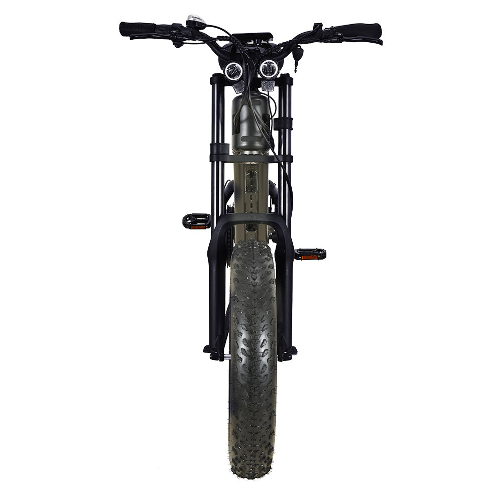 KUGOO T01 Electric Bicycle 48V 500W Motor 13Ah Battery 20*4.0 Inch Fat Tires 38Km/h Max Speed Shimano 7-Speed Gears Hydraulic Brakes 50-65KM Mileage 150KG Load Electric Mountain Bike - Black
