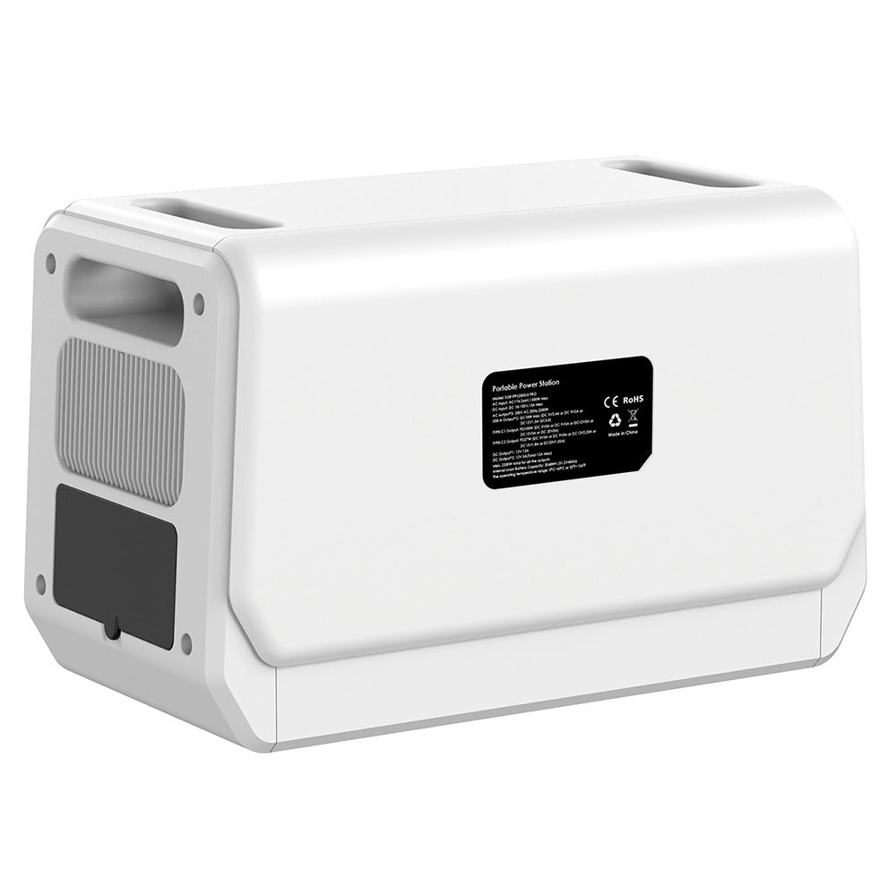 LANPWR 2400 Pro Balcony Solar System, 2200W 2040Wh Power Station with On-grid Inverter, 3 AC Outputs