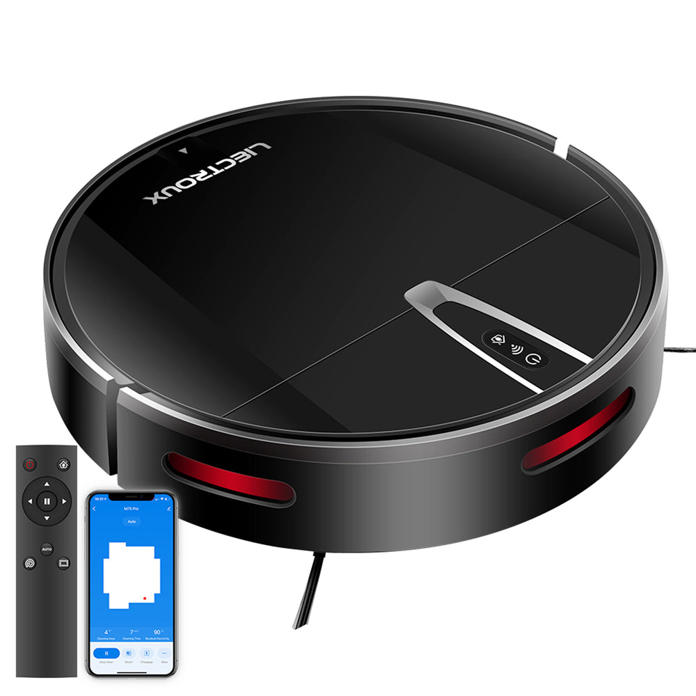 Liectroux V3S Pro Robot Vacuum Cleaner, 4000Pa Suction, Dry Wet Mopping, 2D Map Navigation, with Memory, WiFi App Voice Control