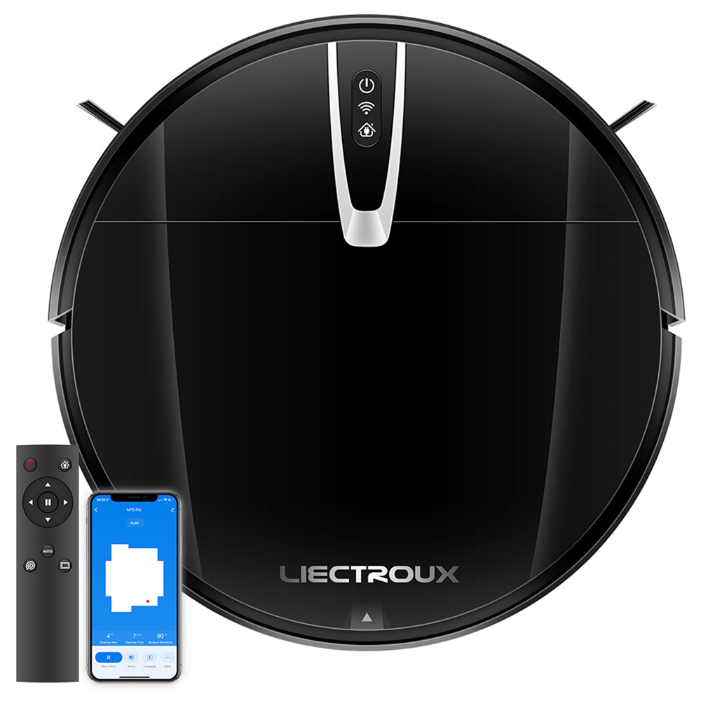Liectroux V3S Pro Robot Vacuum Cleaner, 4000Pa Suction, Dry Wet Mopping, 2D Map Navigation, with Memory, WiFi App Voice Control