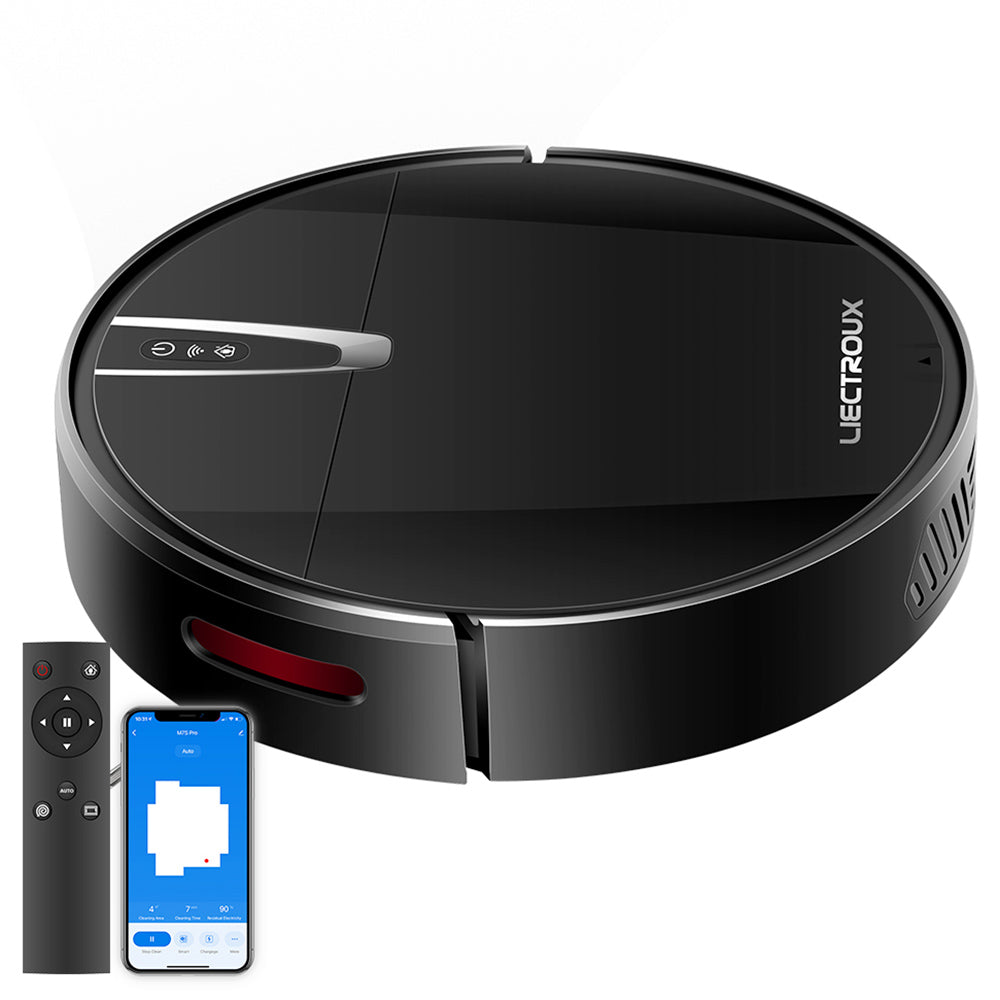 Liectroux V3S Pro Robot Vacuum Cleaner, 4000Pa Suction, Dry Wet Mopping, 2D Map Navigation, with Memory, WiFi App Voice Control