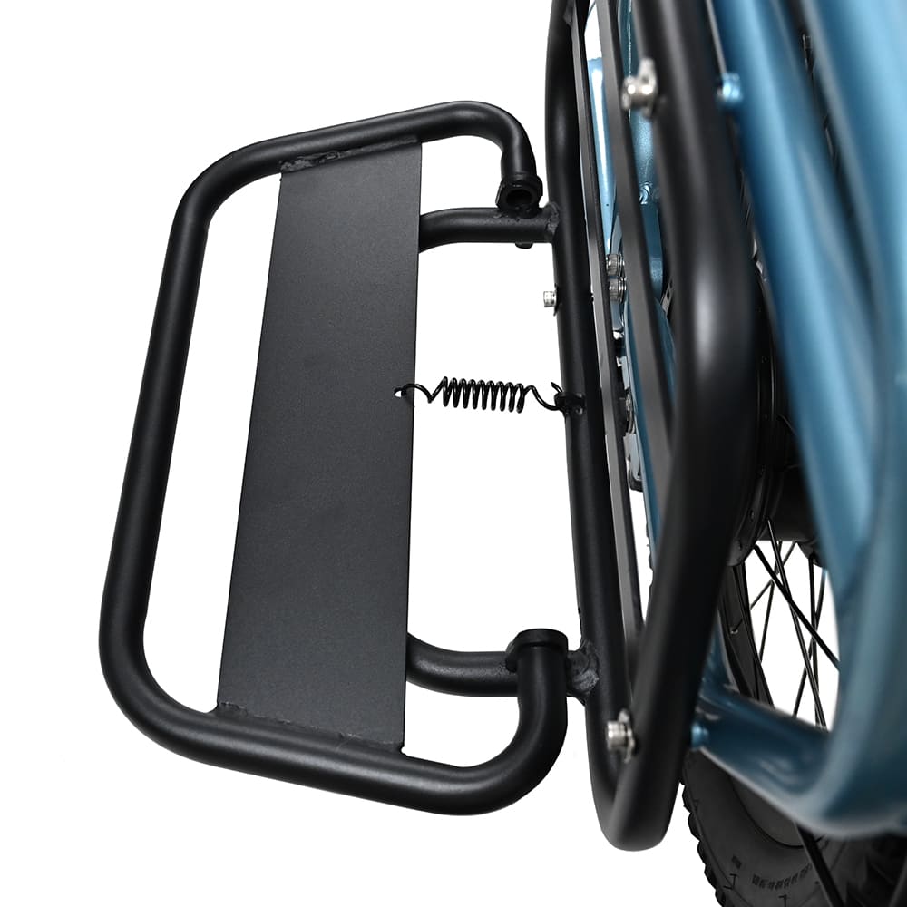ONESPORT OT01 Electric Cargo Bike, 650W Motor, 48V 27Ah Battery, 20*2.6-inch Tire, 25km/h Max Speed, 100km Max Range, Hydraulic Disc Brakes, Front Suspension Fork - Blue
