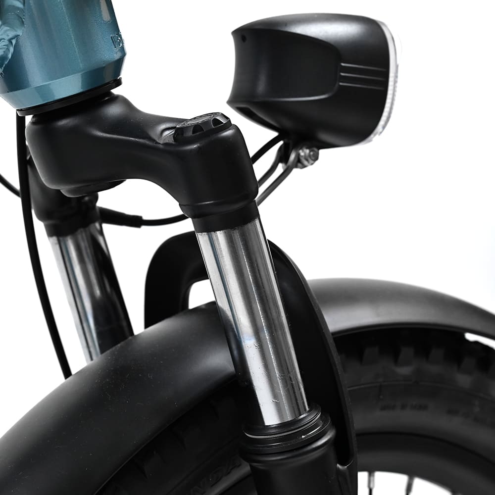 ONESPORT OT01 Electric Cargo Bike, 650W Motor, 48V 27Ah Battery, 20*2.6-inch Tire, 25km/h Max Speed, 100km Max Range, Hydraulic Disc Brakes, Front Suspension Fork - Blue