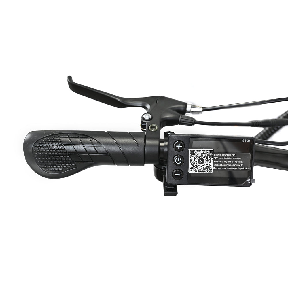 ONESPORT OT18 City Electric Bike, 26*2.35 inch wide Tires, 250W Motor 25km/h, 36V 14.4Ah Big Battery up to 100km Max Range, Shimano 7-speed, Front Shock-absorbing fork, 25 Degree Climbing Bluetooth APP - Black
