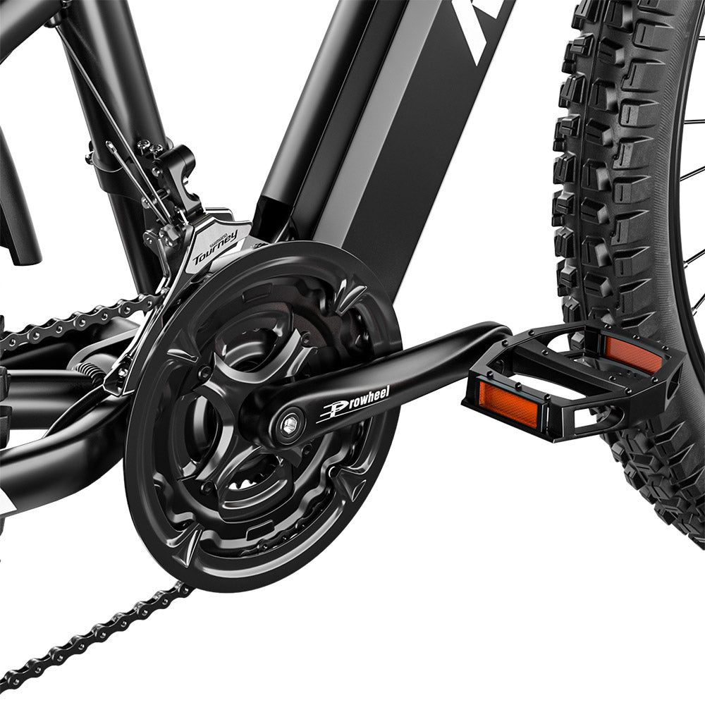 RANDRIDE YG90B Electric Bike 1000W Motor 45km/h Max Speed 48V 17Ah Removable battery 80-90KM Max Range 27.5*2.4'' CST Tires 120kg Load Shimano 21 Gears Hydraulic brake - Black & Red