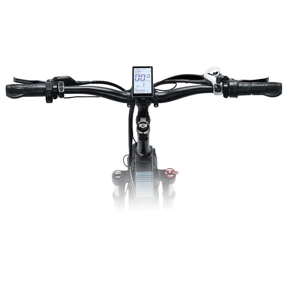 Ridstar H20 Folding Electric Bike, 1000W Motor, 48V 15AH Battery, 20*4.0inch Fat Tires, 45km/h Max Speed, 80km Max Range, Shimano 7-speed, Dual Disc Brakes, Front & Rear Dual Hydraulic Suspension