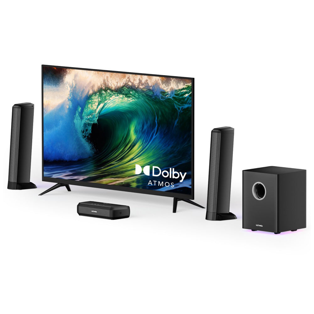 Ultimea Apollo S80 5.1 Soundbar, Smart APP Control, Dynamic Lighting Effects, RGB Light & Brightness Adjustment, 121 Preset EQ Matrices, Detachable Design