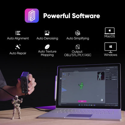 3DMakerpro Seal Lite 3D Scanner, NIR Light Source, 0.02mm Accuracy, 0.07mm Resolution,  Anti-shake Lenses, 10fps Frame Rate, Visual Tracking