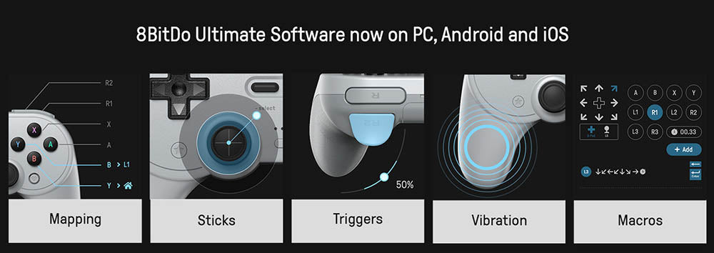 8BitDo Pro 2 Bluetooth herný ovládač, Hallov efektový joystick, kompatibilný s Switch, PC, Android, Steam Deck, Apple a Raspberry Pi – G Classic Edition