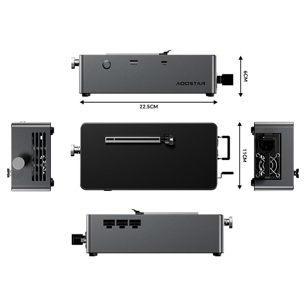 AOOSTAR AG02 eGPU Dock with Oculink &amp; USB4 Port, 100W Reverse Charging, Built-in 800W Power Supply, Supports TGX Interface Hot-swap