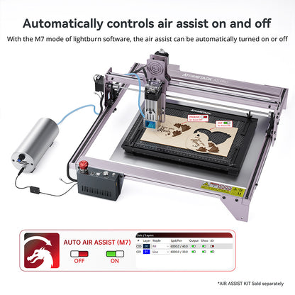 ATOMSTACK AIC1 Auto Air Assist Control System, WiFi Offline Work, 32-bit Motherboard, for S30 Pro/S20 Pro/S10 Pro/A5 Series