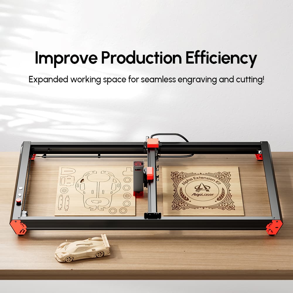AlgoLaser Alpha Laser Engraver Extension Kit, 400*850mm (157.5*334.6inch)