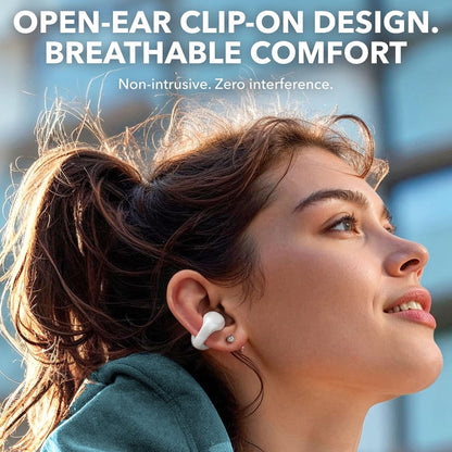 Anker Soundcore C30i Open-ear Clip-on Earbuds, Bluetooth 5.3, IPX4 Water-Resistant, Up to 30 Hours Playtime - White