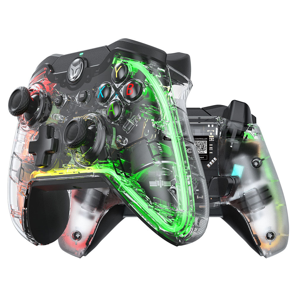 BIGBIG WON Rainbow Lite Wired Game Controller, RGB Light, Custom Buttons, Compatible with Switch / Windows 10 &amp; 11 PC