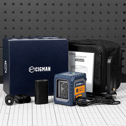 CIGMAN CM-G02 2 Lines Laser Level, Self-Leveling, Rechargeable 1000mAh Li-ion Battery