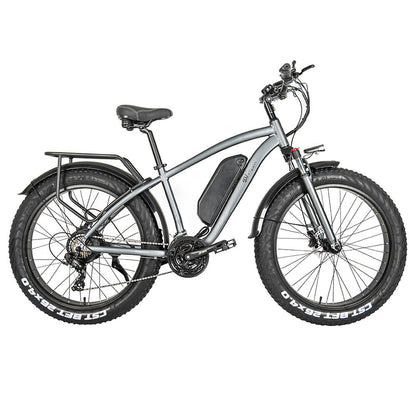 CMACEWHEEL M26 Electric Bike 26*4.0 inch CST Fat Tire 750W Motor 40-45km/h Max Speed 48V 17Ah Battery 75km Range Hydraulic Brake - Grey