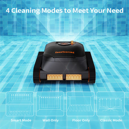 CoasTeering Nebula Cordless Robotic Pool Cleaner, 180min Runtime, Wall Climbing &amp; Waterline Cleaning, Brushless Motors, Smart Navigation, Cleaning Inground Pools up to 3229 Sq.ft