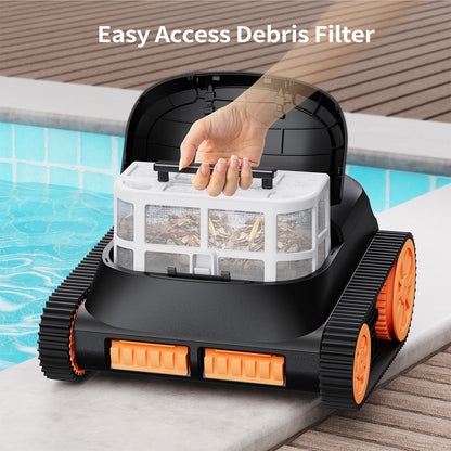 CoasTeering Nebula Cordless Robotic Pool Cleaner, 180min Runtime, Wall Climbing &amp; Waterline Cleaning, Brushless Motors, Smart Navigation, Cleaning Inground Pools up to 3229 Sq.ft