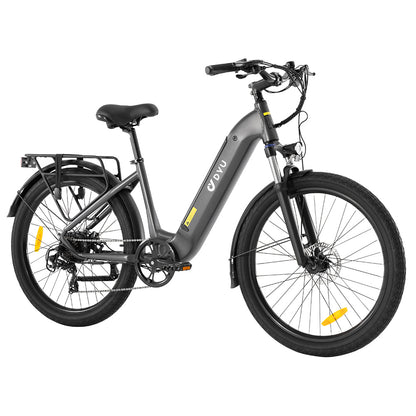 DYU C1 Electric Bike, 350W Motor, 36V 10Ah Battery, 26*2.5&quot; All-terrain Tires, 25km/h Max Speed, 65km Max Range, Dual Disc Brakes