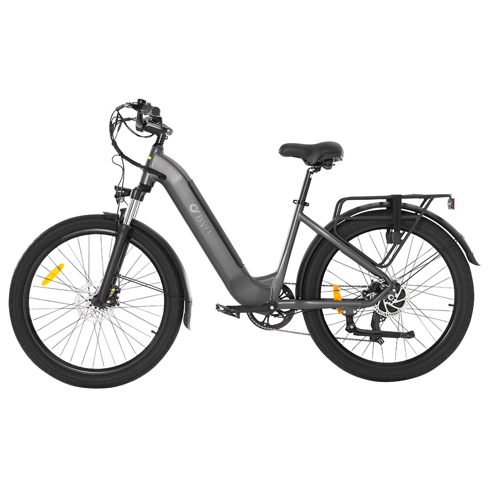DYU C1 Electric Bike, 350W Motor, 36V 10Ah Battery, 26*2.5&quot; All-terrain Tires, 25km/h Max Speed, 65km Max Range, Dual Disc Brakes