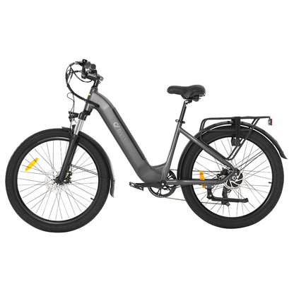DYU C1 Electric Bike, 350W Motor, 36V 10Ah Battery, 26*2.5&quot; All-terrain Tires, 25km/h Max Speed, 65km Max Range, Dual Disc Brakes