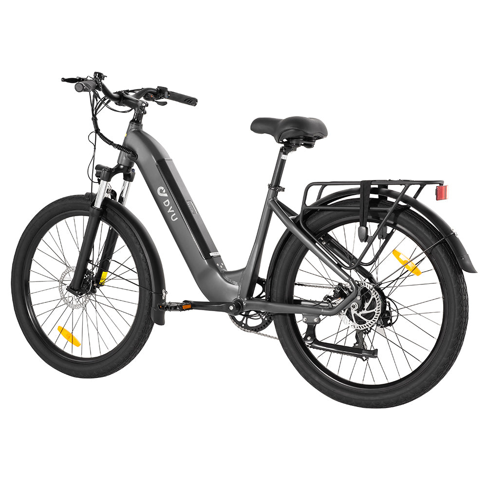 DYU C1 Electric Bike, 350W Motor, 36V 10Ah Battery, 26*2.5&quot; All-terrain Tires, 25km/h Max Speed, 65km Max Range, Dual Disc Brakes