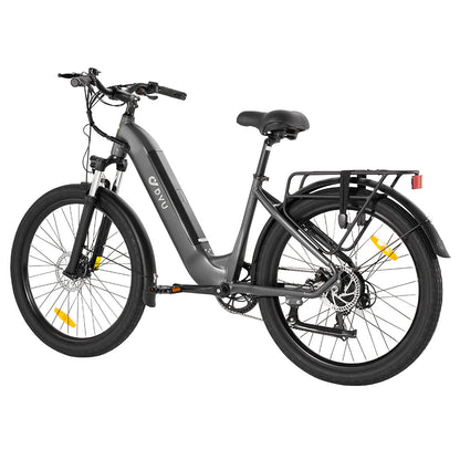 DYU C1 Electric Bike, 350W Motor, 36V 10Ah Battery, 26*2.5&quot; All-terrain Tires, 25km/h Max Speed, 65km Max Range, Dual Disc Brakes