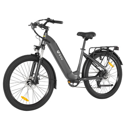 DYU C1 Electric Bike, 350W Motor, 36V 10Ah Battery, 26*2.5&quot; All-terrain Tires, 25km/h Max Speed, 65km Max Range, Dual Disc Brakes