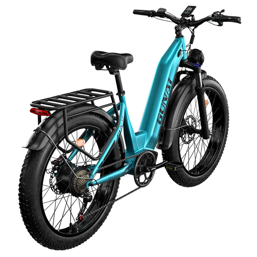 GUNAI-V Electric Bike, 1000W Motor, 48V 21Ah Battery, 26*4.0 Inch Fat Tires, 50km/h Max Speed, 70km Range, Dual Hydraulic Disc Brakes, Shimano 7 Speed, LCD Display
